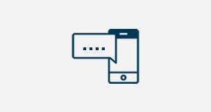 Smart phone icon with alert notification